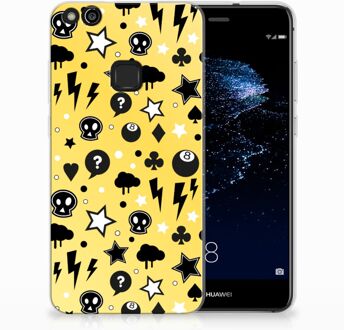 B2Ctelecom Huawei P10 Lite Uniek TPU Hoesje Punk Yellow