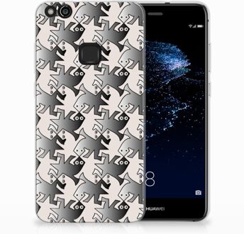 B2Ctelecom Huawei P10 Lite Uniek TPU Hoesje Salamander Grey