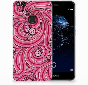 B2Ctelecom Huawei P10 Lite Uniek TPU Hoesje Swirl Pink