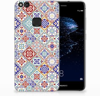 B2Ctelecom Huawei P10 Lite Uniek TPU Hoesje Tiles Color