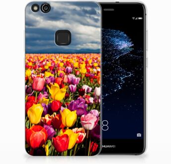 B2Ctelecom Huawei P10 Lite Uniek TPU Hoesje Tulpen