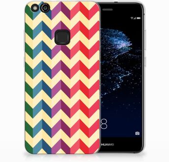 B2Ctelecom Huawei P10 Lite Uniek TPU Hoesje Zigzag Color