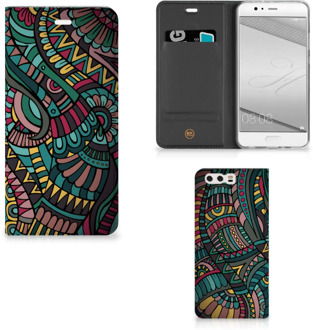 B2Ctelecom Huawei P10 Plus Standcase Hoesje Design Aztec