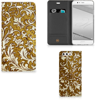 B2Ctelecom Huawei P10 Plus Standcase Hoesje Design Barok Goud