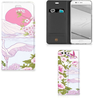 B2Ctelecom Huawei P10 Plus Standcase Hoesje Design Bird Standing