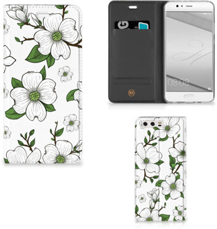 B2Ctelecom Huawei P10 Plus Standcase Hoesje Design Dogwood Flowers