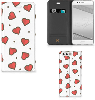 B2Ctelecom Huawei P10 Plus Standcase Hoesje Design Hearts