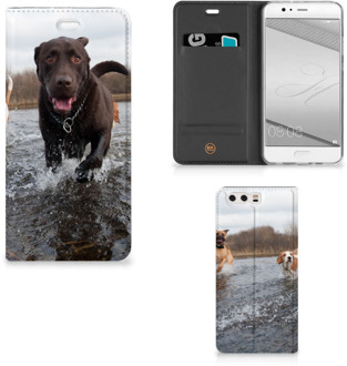 B2Ctelecom Huawei P10 Plus Standcase Hoesje Design Honden