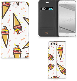 B2Ctelecom Huawei P10 Plus Standcase Hoesje Design Icecream