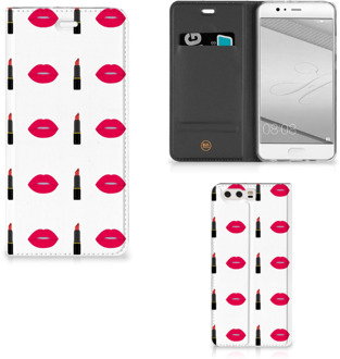 B2Ctelecom Huawei P10 Plus Standcase Hoesje Design Lipstick Kiss