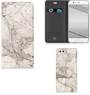 B2Ctelecom Huawei P10 Plus Standcase Hoesje Design Marmer Beige