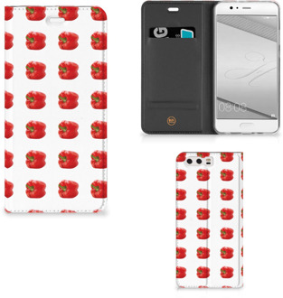 B2Ctelecom Huawei P10 Plus Standcase Hoesje Design Paprika Red