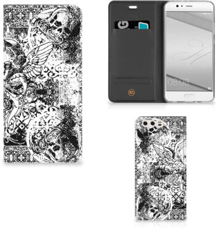 B2Ctelecom Huawei P10 Plus Standcase Hoesje Design Skulls Angel