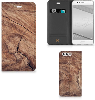 B2Ctelecom Huawei P10 Plus Standcase Hoesje Design Tree Trunk