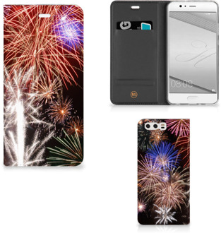 B2Ctelecom Huawei P10 Plus Standcase Hoesje Design Vuurwerk