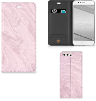 B2Ctelecom Huawei P10 Plus Standcase Hoesje Marble Pink