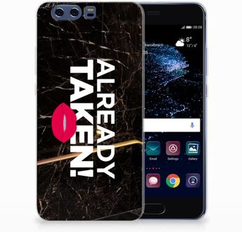 B2Ctelecom Huawei P10 Plus TPU Hoesje Design Already Taken Black