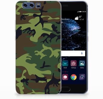 B2Ctelecom Huawei P10 Plus TPU Hoesje Design Army Dark