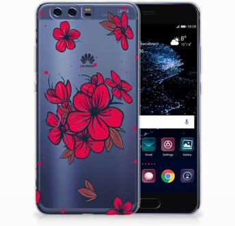 B2Ctelecom Huawei P10 Plus TPU Hoesje Design Blossom Red