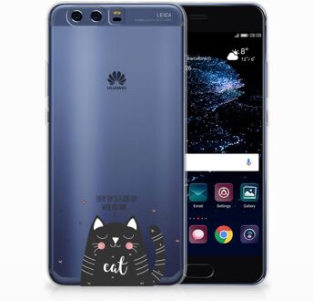 B2Ctelecom Huawei P10 Plus TPU Hoesje Design Cat Good Day