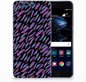 B2Ctelecom Huawei P10 Plus TPU Hoesje Design Feathers Color