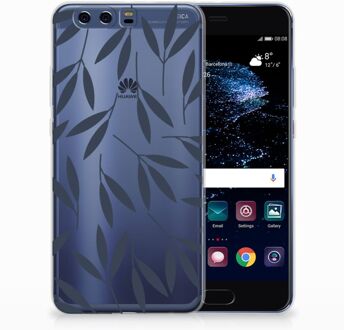 B2Ctelecom Huawei P10 Plus TPU Hoesje Design Leaves Blue