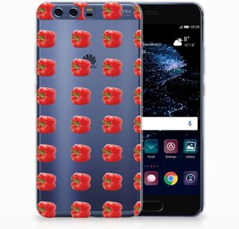 B2Ctelecom Huawei P10 Plus TPU Hoesje Design Paprika Red