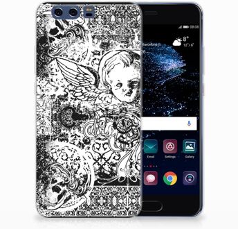 B2Ctelecom Huawei P10 Plus TPU Hoesje Design Skulls Angel