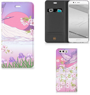 B2Ctelecom Huawei P10 Plus Uniek Standcase Hoesje Bird Flying