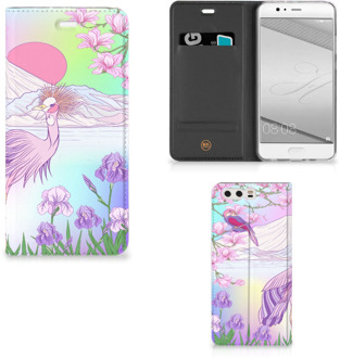 B2Ctelecom Huawei P10 Plus Uniek Standcase Hoesje Bird