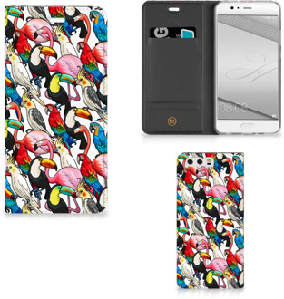 B2Ctelecom Huawei P10 Plus Uniek Standcase Hoesje Birds