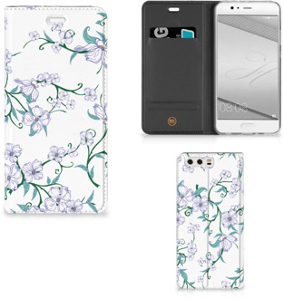 B2Ctelecom Huawei P10 Plus Uniek Standcase Hoesje Blossom White