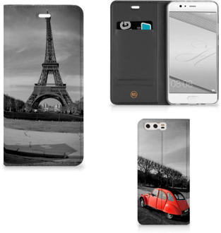 B2Ctelecom Huawei P10 Plus Uniek Standcase Hoesje Eiffeltoren