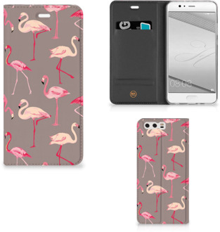 B2Ctelecom Huawei P10 Plus Uniek Standcase Hoesje Flamingo