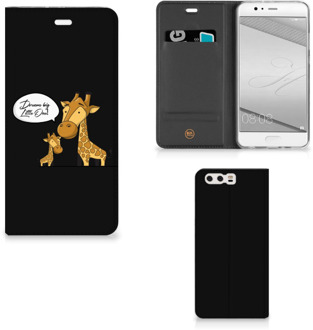 B2Ctelecom Huawei P10 Plus Uniek Standcase Hoesje Giraffe