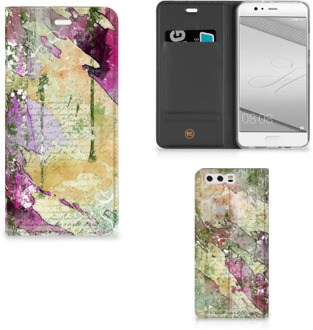 B2Ctelecom Huawei P10 Plus Uniek Standcase Hoesje Letter Painting