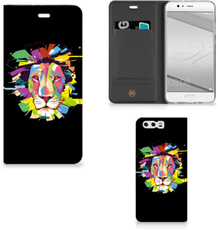 B2Ctelecom Huawei P10 Plus Uniek Standcase Hoesje Lion Color