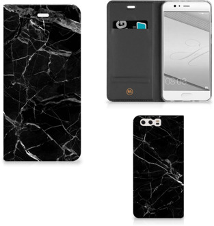 B2Ctelecom Huawei P10 Plus Uniek Standcase Hoesje Marmer Zwart