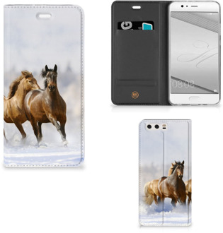 B2Ctelecom Huawei P10 Plus Uniek Standcase Hoesje Paarden