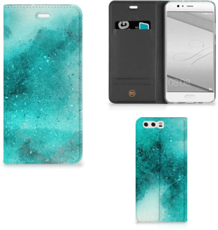 B2Ctelecom Huawei P10 Plus Uniek Standcase Hoesje Painting Blue