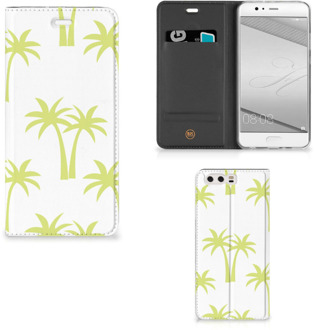 B2Ctelecom Huawei P10 Plus Uniek Standcase Hoesje Palmtrees