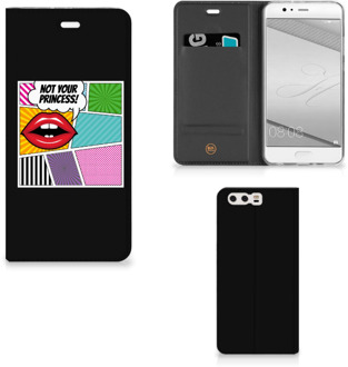 B2Ctelecom Huawei P10 Plus Uniek Standcase Hoesje Popart Princess