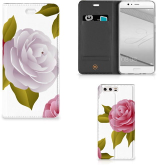 B2Ctelecom Huawei P10 Plus Uniek Standcase Hoesje Roses