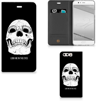 B2Ctelecom Huawei P10 Plus Uniek Standcase Hoesje Skull Eyes