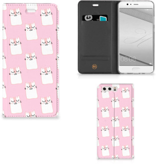 B2Ctelecom Huawei P10 Plus Uniek Standcase Hoesje Sleeping Cats