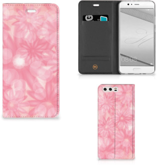 B2Ctelecom Huawei P10 Plus Uniek Standcase Hoesje Spring Flowers