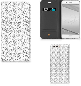 B2Ctelecom Huawei P10 Plus Uniek Standcase Hoesje Stripes Dots