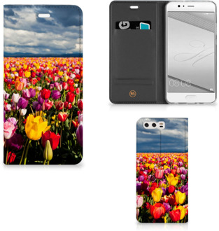 B2Ctelecom Huawei P10 Plus Uniek Standcase Hoesje Tulpen