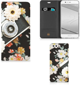 B2Ctelecom Huawei P10 Plus Uniek Standcase Hoesje Vintage Camera