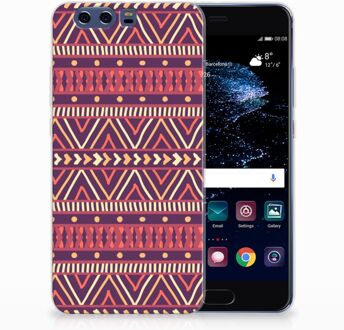 B2Ctelecom Huawei P10 Plus Uniek TPU Hoesje Aztec Purple